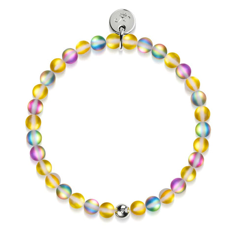 Limonade | Silber | Meerjungfrau Glasperlenarmband